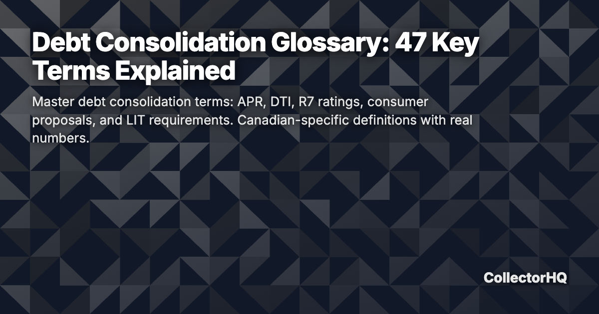 Debt Consolidation Glossary: 47 Key Terms Explained